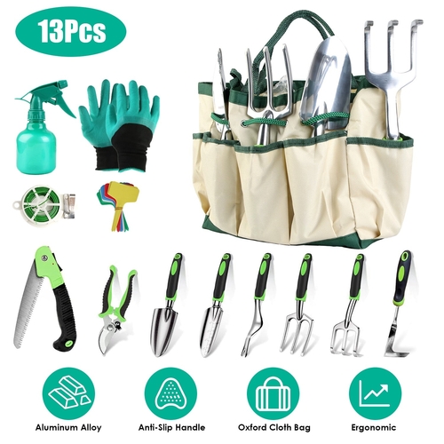 Ultimate 13Pcs Rustproof Garden Tool Set with Ergonomic Handles - Image 7