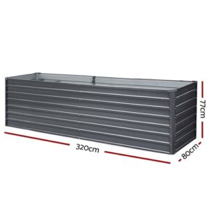 Green Fingers 2-in-1 Raised Garden Bed Kit, 320cm/160cm| 77cm Extra