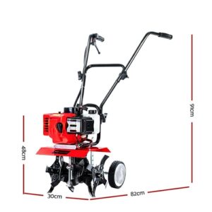 Giantz 65CC Tiller Rototiller Garden Cultivator 4 Blades Soil Power