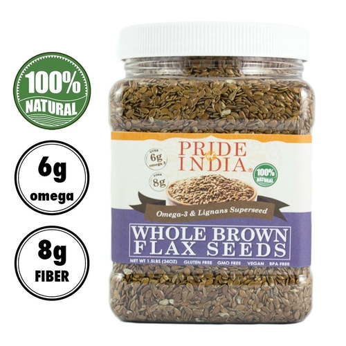 Whole Brown Flax Seeds - Omega-3 & Lignan Superfood Jar - Image 2