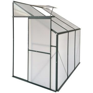 Outsunny Walk-In Garden Greenhouse Aluminum Polycarbonate with Roof