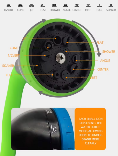 360 Degree Angle Adjustable Water Wand Flexible Spray Wand - Image 4