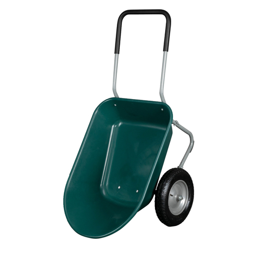 Garden Iron Wood Double Wheel Garden Cart - Image 2