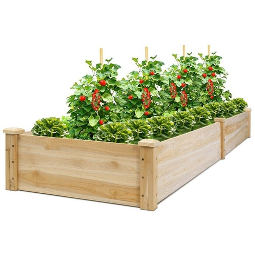 Wooden Vegetable Raised Garden Bed for Backyard Patio Balcony - Image 3