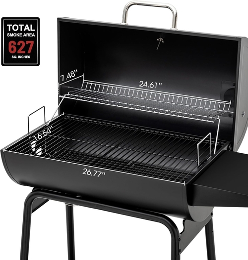 30 Inch Barrel Charcoal Grill With 627 Square Inches Cooking Space - Image 3